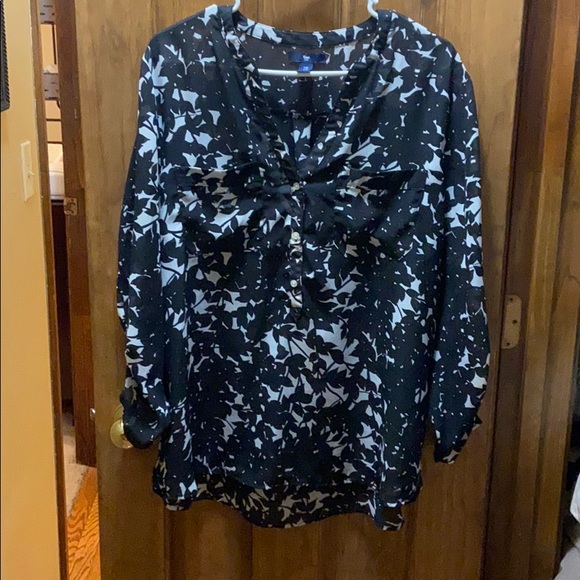 GAP Black and White Sheer Tunic - Picture 2 of 6